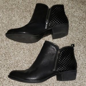 Lucky Brand black leather booties